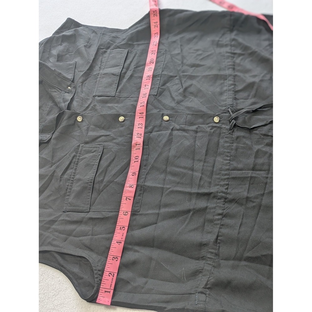 Old Navy Shirt Dress Midi Sleeveless Black Slits XL Tall Classic Beachy Resort - Picture 8 of 10